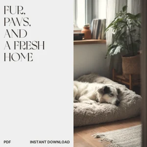 Fur, Paws, and a Fresh Home – How to Clean with Pets in the House | Digital Cleaning Guide for Pet Owners, eBook for Pet-Friendly Homes, Step-by-Step Pet Cleaning Routine