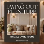 Laying Out Furniture in Small Living Rooms | Space-Saving Layout Guide, Small Apartment Furniture Arrangement eBook, Digital Download for Cozy Homes