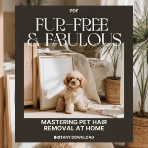 Fur-Free & Fabulous: Mastering Pet Hair Removal at Home | Ultimate Guide on How to Remove Pet Hair from Furniture | Digital Download eBook for Pet Owners