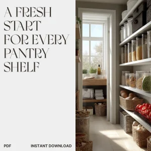 A Fresh Start for Every Pantry Shelf | Printable Home Organization Guide | Declutter, Design & Smart Storage eBook for Kitchen Pantry Reset
