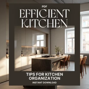 Organized and Efficient Kitchen | Digital Guide for Home Cooks | Tips for Kitchen Organization, Layout Planning & Smart Storage Solutions