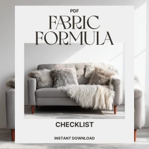 The Fabric Formula for Cozy Living | Printable Home Décor Checklist | Digital Download Guide for the Best Way to Use Fabrics for Cozy Home Styling