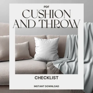 Cushion & Throw Magic Checklist | Digital Download Home Styling Guide | How to Style Cushions and Throws for a Cozy, Designer Look