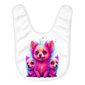 Kawaii Dog Baby Bibs - Cute Baby Feeding Bibs - Best Design Bibs for Eating