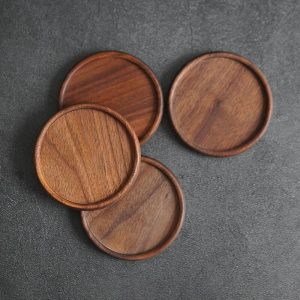Eco-Friendly Wooden Coaster - Heat Resistant Cup & Teapot Mat