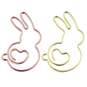 Cute Rabbit-Shaped Metal Paper Clips