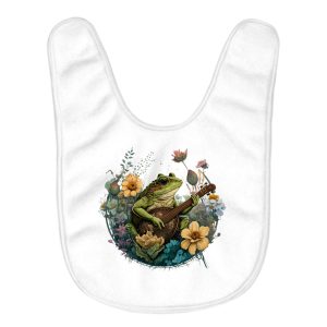Cute Frog Baby Bibs - Flower Baby Feeding Bibs - Funny Bibs for Eating
