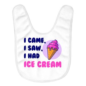 Ice Cream Baby Bibs - Illustration Baby Feeding Bibs - Cool Funny Bibs for Eating