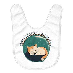 Cat Nap Baby Bibs - Cute Kawaii Baby Feeding Bibs - Graphic Bibs for Eating