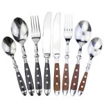 Elegant Stainless Steel Cutlery Set with Resin Rivets Handle