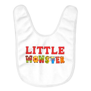 Little Monster Baby Bibs - Funny Baby Feeding Bibs - Illustration Bibs for Eating