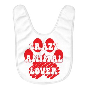 Animal Lover Baby Bibs - Graphic Baby Feeding Bibs - Paw Print Bibs for Eating