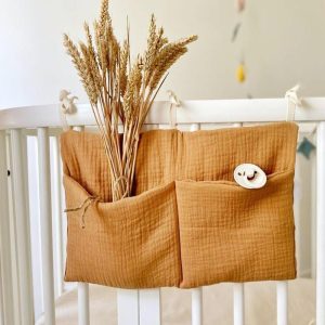 Versatile Baby Bedside Organizer - Hanging Nursery Storage for Diapers & Toys