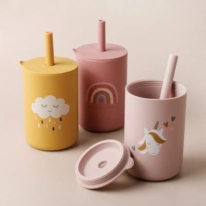 Anti-Hot Leakproof 150ML Silicone Straw Cup: Ideal for Baby’s First Sips