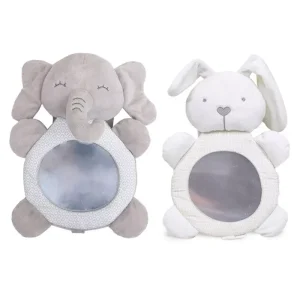 Plush Adjustable Back Seat Baby Safety Mirror with Cartoon Designs