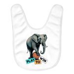 Play to Win Baby Bibs - Elephant Baby Feeding Bibs - Basketball Bibs for Eating
