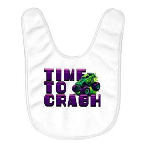 Monster Truck Baby Bibs - Cool Baby Feeding Bibs - Printed Bibs for Eating