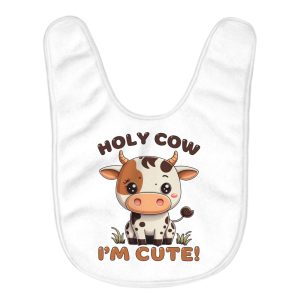 Holy Cow Baby Bibs - Kawaii Baby Feeding Bibs - Cartoon Bibs for Eating