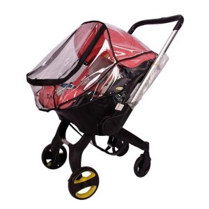 Premium Baby Carriage Rain Cover - Double Zipper, Windproof, Breathable