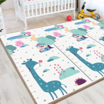 Eco-Friendly Thick Baby Play Mat - Dual Pattern, Foldable, Safe & Durable