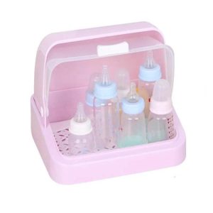 Multi-Functional Baby Bottle Drying Rack with Dustproof Storage Box