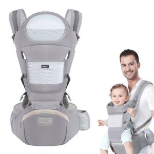 Ergonomic 6-in-1 Baby Carrier with Detachable Waist Stool