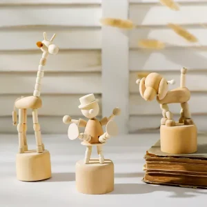 Whimsical Wooden Puppet Desk Figurines: The Perfect Blend of Craft and Charm