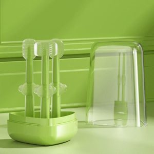 Infant & Toddler All-in-One Dental Care Set - Silicone Tongue and Tooth Cleaner for Ages 0-18 Months