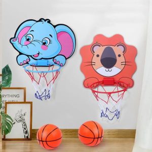 Cartoon Animal Basketball Hoop Kit for Kids - Indoor/Outdoor Play Set
