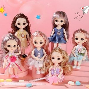 Charming Miniature Fashion Doll with Movable Joints - 17cm Playmate for Creative Fun