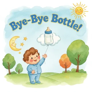 Bye-Bye Bottle! Toddler Bottle-Weaning Checklist | Digital Download Guide for Parents | Toddler Weaning Tips, Transition from Bottle to Cup eBook
