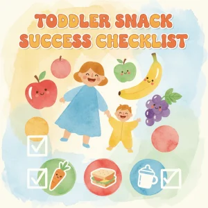 Toddler Snack Success Checklist | Printable Guide for Parents | Best Snacks for Toddlers at Daycare | Healthy Toddler Snack Planner | Instant Digital Download