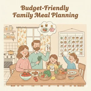 Budget-Friendly Family Meal Planning Checklist | Printable Digital Download | Weekly Meal Planner Guide for Families on a Budget | Money-Saving eBook & Checklist