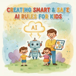 Creating Smart & Safe AI Rules for Kids | Digital Parenting Guide | eBook Checklist for Safe AI Use, Privacy, Screen Time & Learning