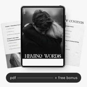 Healing Words | Emotional Healing Apology Guide eBook | Digital Download for Better Communication & Relationship Repair