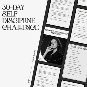 The 30-Day Self-Discipline Challenge | Printable Motivation eBook | Self Discipline Challenge for Habits, Focus, Productivity & Goal Setting