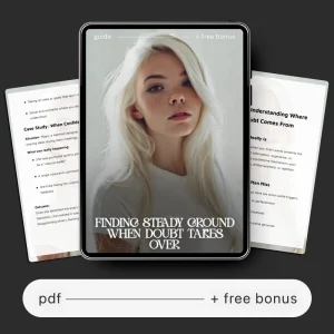 Finding Steady Ground When Doubt Takes Over – Self-Doubt Guide, Confidence Workbook, AI Prompts for Personal Growth, Mindset Reset eBook, Digital Download