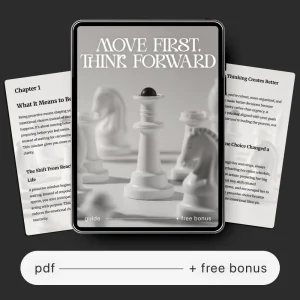 Move First, Think Forward | Printable Self-Improvement Guide | Digital Download on Ways to Develop a Proactive Mindset