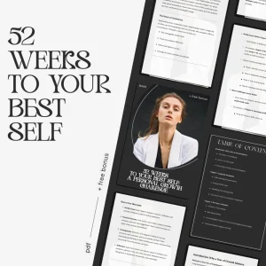 52 Weeks to Your Best Self: A Personal Growth Challenge | 52 Week Personal Development Challenge eBook, Self Improvement Planner, Mindset & Habits Guide
