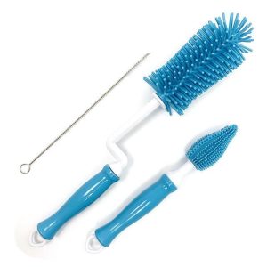 Silicone Baby Bottle & Accessory Cleaning Brush Set